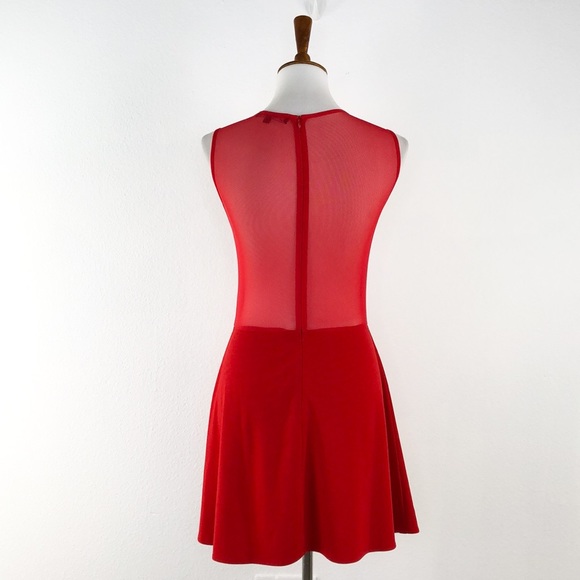 For Love & Lemons Red Sleeveless Fit & Flare Dress - Picture 4 of 7